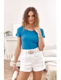 Short shorts with cuffs, white 2011 - Online store - Boutique